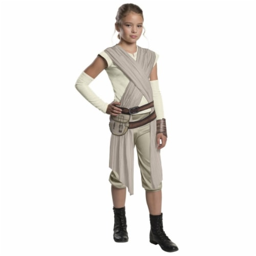 Rubie's Costume 281166 Star Wars - Forces of Destiny- Deluxe Rey of Jakku Girls Costume, Large Perspective: front
