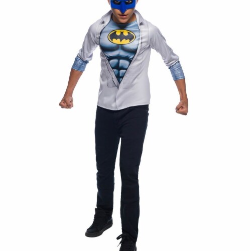 Rubies 279134 Halloween Boys Photo Real Batman Costume Top - Medium Perspective: front