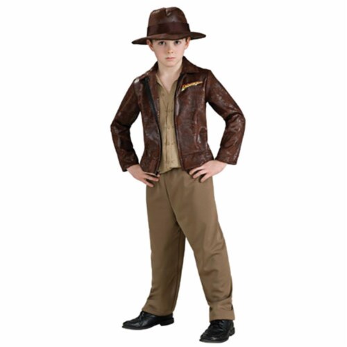 Rubies Costume Co 33138 Indiana Jones Deluxe Indiana Child Costume Size Small- Boys 4-6 Perspective: front