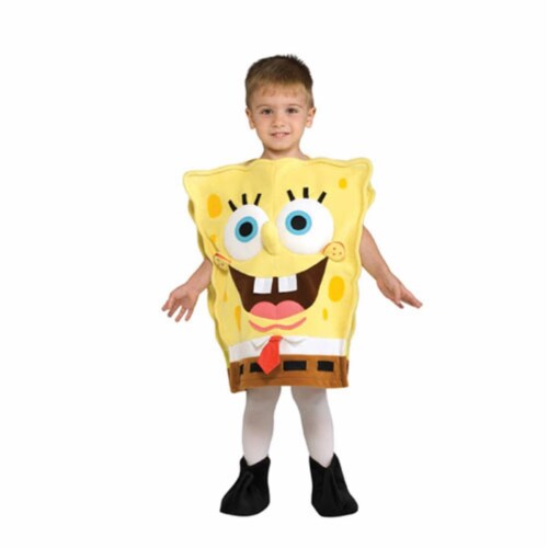 Rubie's Costume Co 33190 SpongeBob Squarepants Deluxe SpongeBob Child Costume Size Medium- Boy Perspective: front