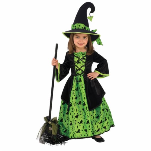 Rubies Costumes 278683 Girls Green Witch Costume - Green&#44; Extra Small Perspective: front