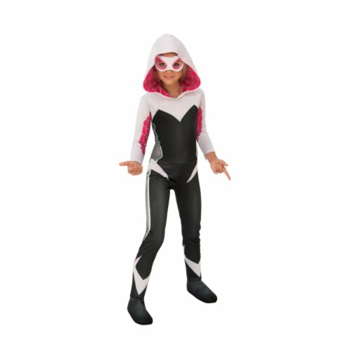 Rubies Girls Marvel Rising Secret Warriors Deluxe Spider Gwen & Ghost Spider Child Costume Perspective: front