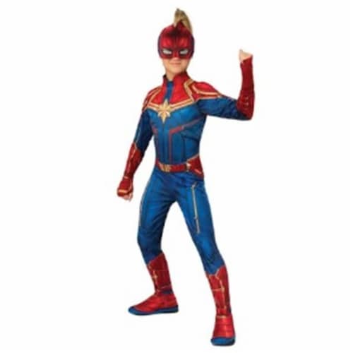 BuySeasons 402228 Girls Captain Marvel Hero Suit Costume, Small Perspective: front