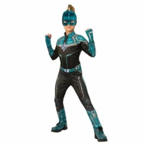 BuySeasons 402239 Girls Captain Marvel Deluxe Kree Suit Costume, Large Perspective: front