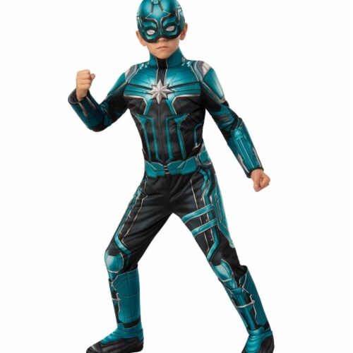 Rubies 404615 Girls Captain Marvel Yon-Rogg Deluxe Child Costume, Small Perspective: front