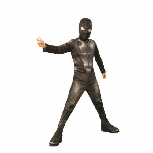 Rubies 404643 Spider Man Far From Home Stealth Black & Gray Suit Child Costume for Boys - Lar Perspective: front