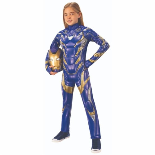 Rubies 404786 Avengers New Girls Deluxe Armored Child Costume - Large Perspective: front