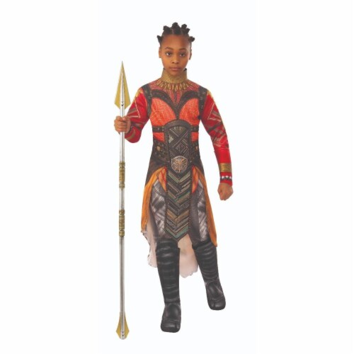 Rubies 404791 Avengers Dora Milaje Okoye Gold Deluxe Child Costume for Girls - Small Perspective: front