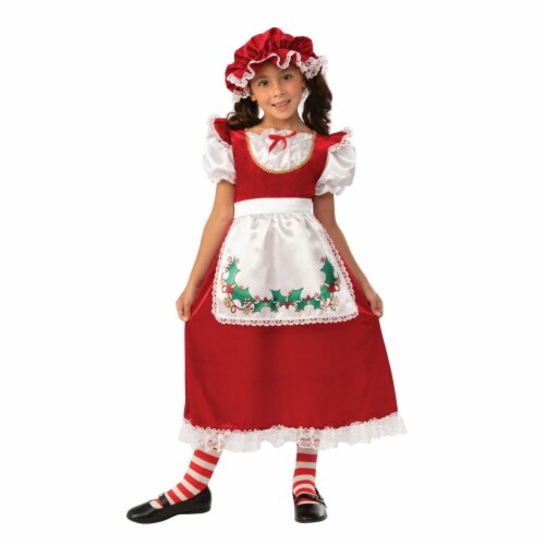 Rubies 405845 Mrs. Santa Claus Child Costume - Medium Perspective: front