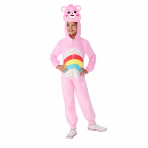 Ruby Slipper Sales 656709 Girls Care Bears-Cheer Bear Comfywear Child Costume, Pink - Small Perspective: front