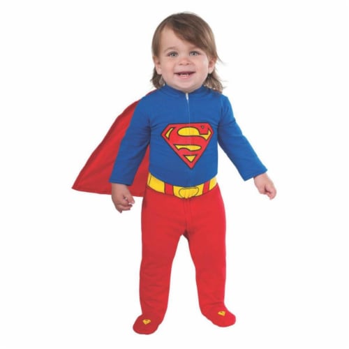 BuySeasons 286843 Infant Superman Romper Costume, 0-6 Months Perspective: front