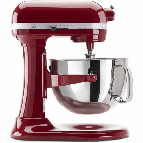 KtichenAid Professional 600 Series Stand Mixer - Empire Red Perspective: front