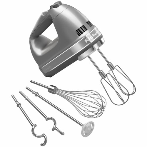 KitchenAid 9-Speed Hand Mixer - Silver Perspective: front