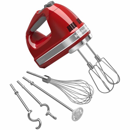 KitchenAid 9-Speed Hand Mixer - Red Perspective: front