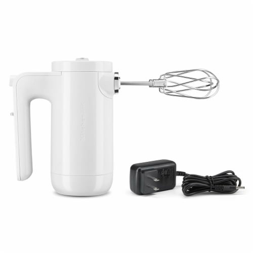 KitchenAid Cordless 7-Speed Hand Mixer - White Perspective: front