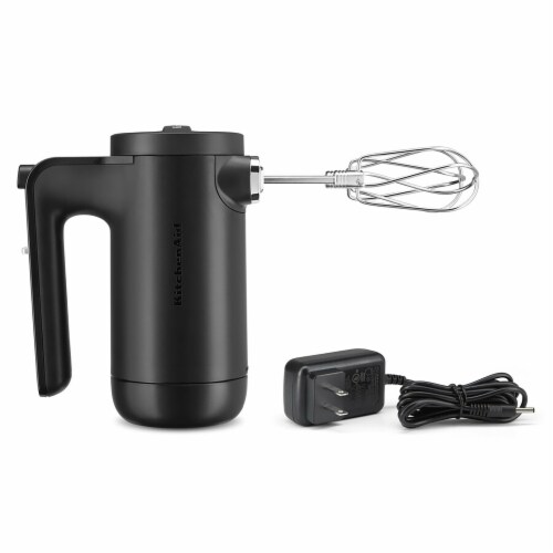 KitchenAid Cordless 7 Speed Hand Mixer - Matte Black Perspective: front