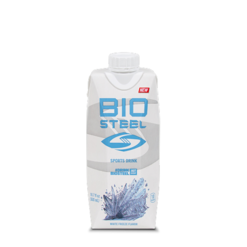 BioSteel White Freeze Sports Drink Perspective: front