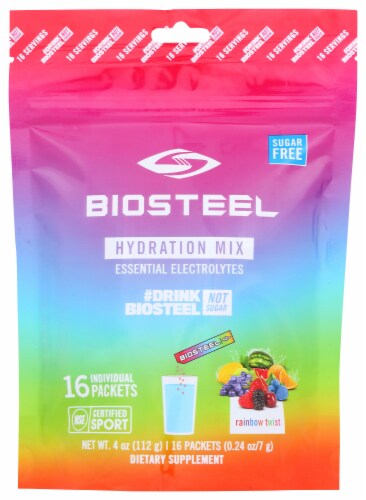 BioSteel Rainbow Twist Hydration Drink Mix Perspective: front