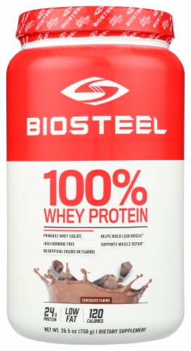 Biosteel Chocolate Whey Protein Isolate Perspective: front