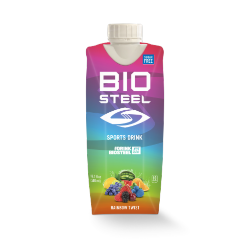 BioSteel Rainbow Twist Sports Drink Perspective: front