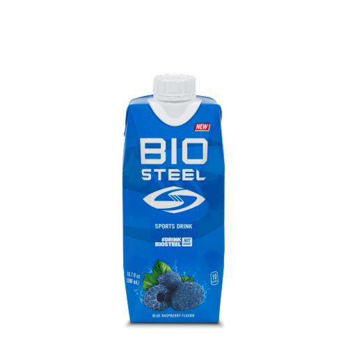 BioSteel Blue Raspberry Sports Drink Perspective: front