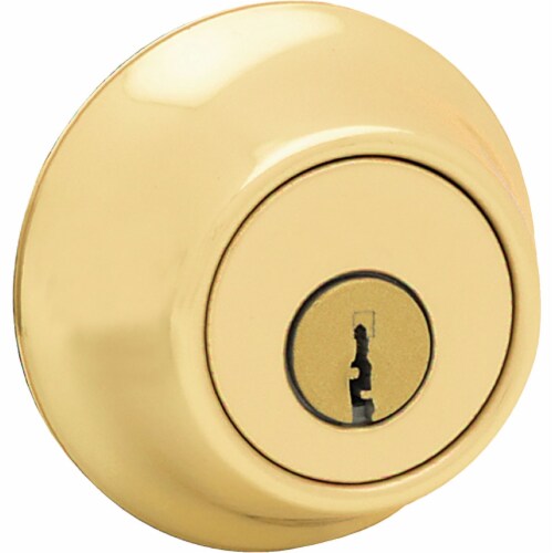 KWIKSET - Kwikset 81825-001 Deadbolt Latch, Steel, Polished Brass