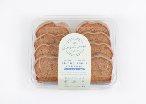 Simple Joys Bakery Spiced Apple Caramel Sliced Cake Perspective: front