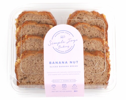 Simple Joys Bakery Banana Nut Sliced Cakes Perspective: front