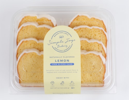 Simple Joys Bakery Iced Lemon Sliced Cake Perspective: front