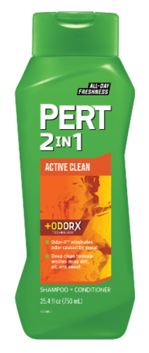 Pert® 2 in 1 Active Clean Shampoo + Conditioner Perspective: front