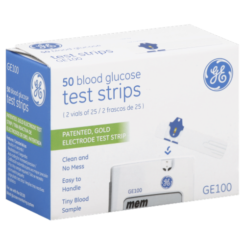 GE100 Test Strips Perspective: front