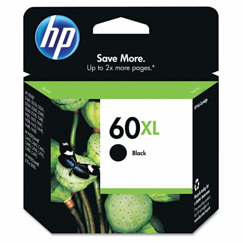 HP 60XL High Yield Original Ink Cartridge - Black Perspective: front
