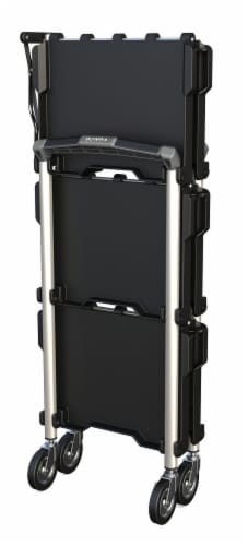 Olympia Tools Pack-n-Roll Black/Silver Collapsible Service Cart Perspective: front