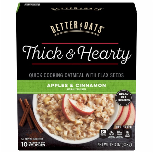 Better Oats® Thick & Hearty Old Fashioned Apples & Cinnamon Oatmeal Perspective: front