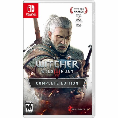 Nintendo Switch Witcher 3: Wild Hunt Complete Edition Video Game Perspective: front