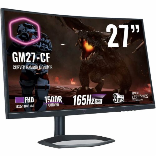 Cooler Master CMIGM27CF 27 inch Full HD 1920 x 1080 Height Adjustable Curved Gaming Monito Perspective: front