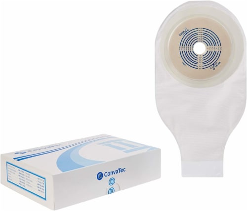 Activelife 12in Pouch With Cut-To-Fit Stomahesive - Fits 3/4 To 2 1/2 Stoma - 10/Box Perspective: front