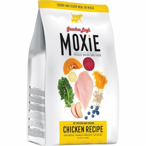 Grandma Lucys 884308710010 8 oz Dog Moxie Grain Free Chicken Food Perspective: front