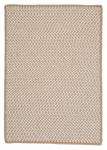 Colonial Mills Outdoor Houndstooth Tweed Rugs - Cuban Sand Perspective: front