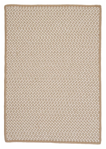 Colonial Mills Outdoor Houndstooth Tweed Rugs - Cuban Sand Perspective: front