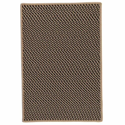 Colonial Mills Point Prim Area Rug - Black Perspective: front