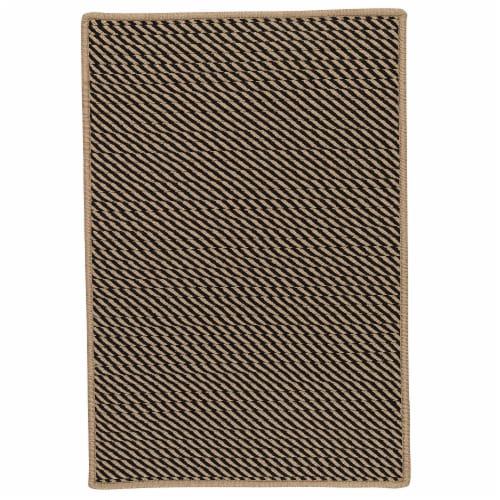 Colonial Mills Point Prim Area Rug - Black Perspective: front