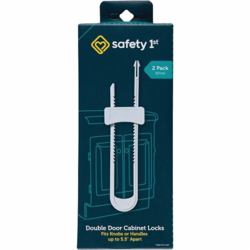 Safety 1st White Plastic Cabinet Slide Locks 2 pk Safety 1st White Plastic Cabinet Slide Locks 2 pk