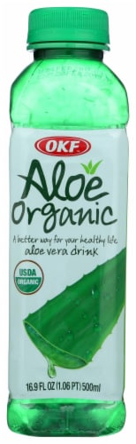 OKF ORGANIC ALOE DRINK - W/PULP 500ml Perspective: front