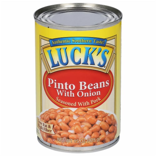 Luck's® Pinto Beans with Onions Seasoned with Pork Perspective: front