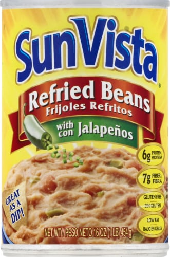 Sun Vista Spicy Refried Beans with Jalapenos Perspective: front