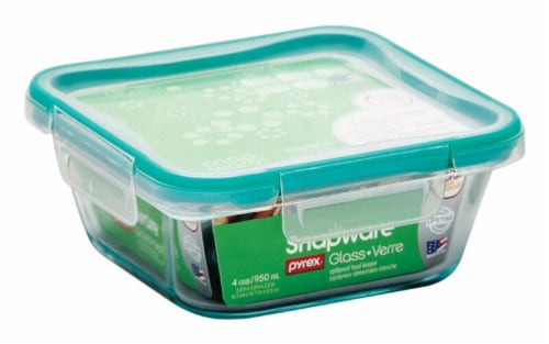 Snapware Total Solution® Pyrex® Glass Square Storage Container with Lid Perspective: front