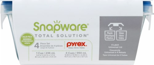 Snapware Total Solution Pyrex Write & Erase Glass Container 4 Cup