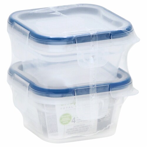 Snapware Plastic Food Storage - 2 pack - Clear/Pink Perspective: front