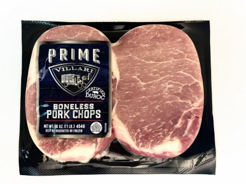 Villari Foods Prime Boneless Pork Chops Perspective: front